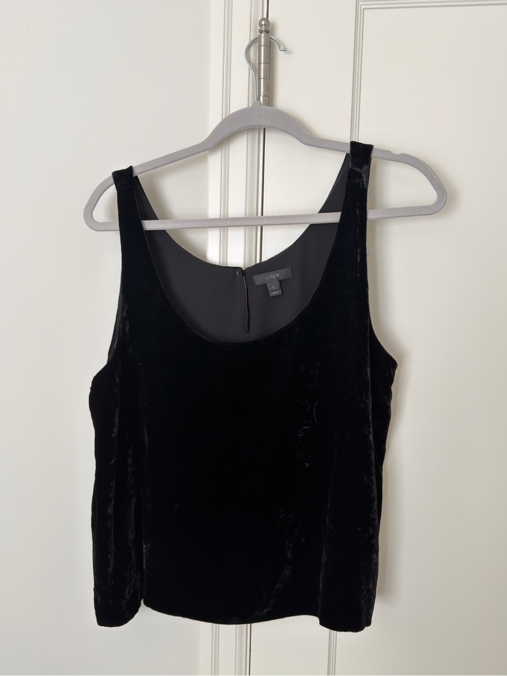 J. Crew Black Velvet Tank Top